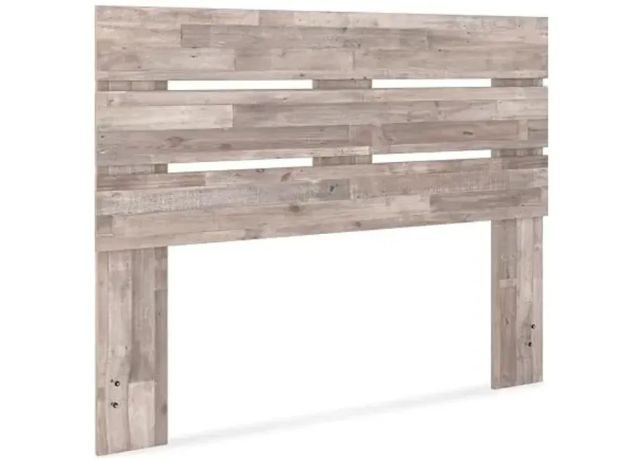 Signature Design by Ashley Neilsville Butcher Block Panel Headboard, Queen, Beige-Light Brown