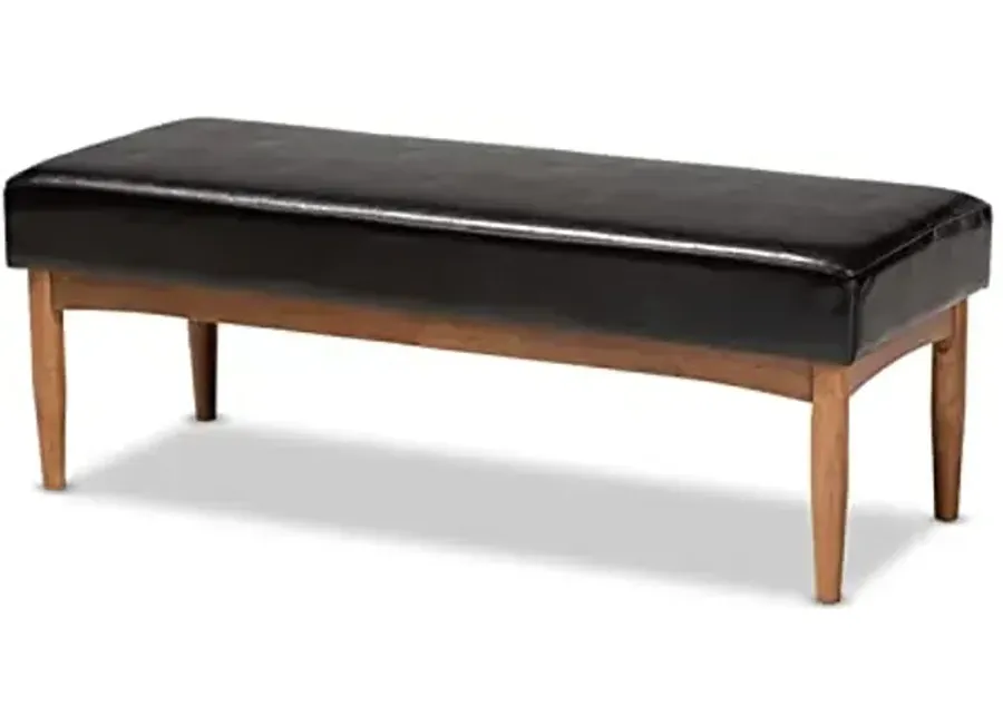 Baxton Studio Arvid Mid-Century Modern Dark Brown Faux Leather Upholstered Wood Dining Bench-Dark Brown, Walnut Brown 1 59450-baxton-studio-arvid-mid-century-modern-dark-brown-faux-leather-upholstered-wood-dining-bench-dark-brown-walnut-brown-1.webp
