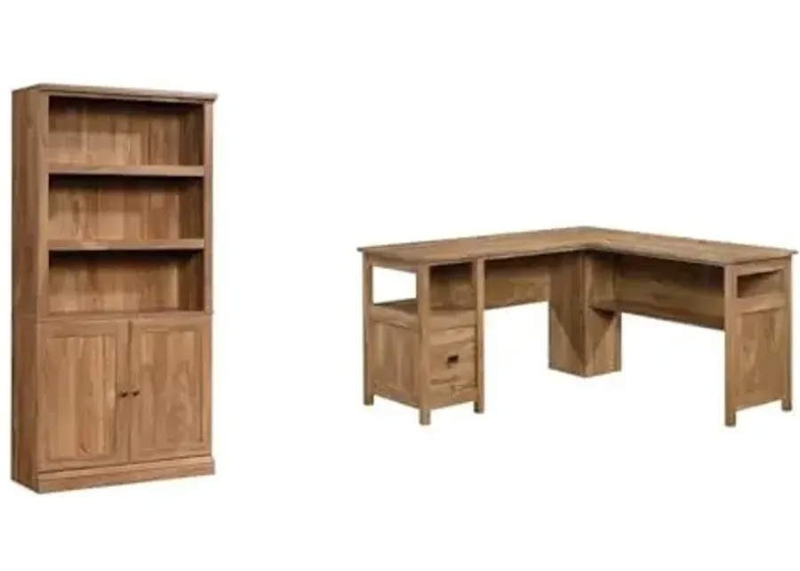 Sauder 3-Shelf Bookcase and L-Desk Bundle, Sindoori Mango Finish, Bookcase Dimensions: L: 35.28" x W: 13.23" x H: 69.76-Sindoori Mango Finish 1 59529-sauder-3-shelf-bookcase-and-l-desk-bundle-sindoori-mango-finish-bookcase-dimensions-l-35-28-x-w-13-23-x-h-69-76-sindoori-mango-finish-1.webp