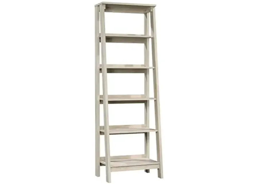 Sauder Trestle 5 Bookcase/Book Shelf, L: 23.54" x W: 16.61" x H: 71.14\-Chalked Chestnut