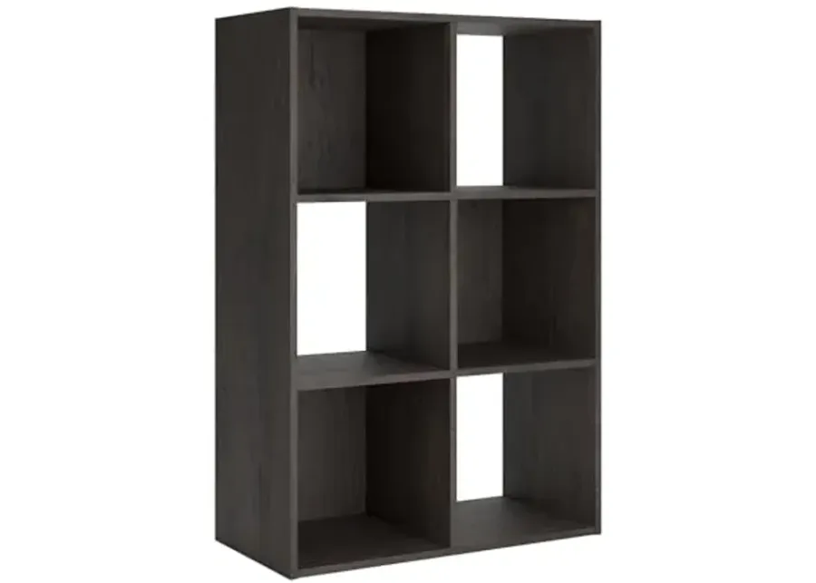 Signature Design by Ashley Piperton 6 Cube Storage Organizer or Bookcase, Charcoal-23.74