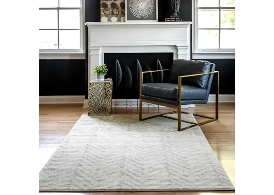 nuLOOM Rosanne Transitional Striped Area Rug, 6' 7" x 9', Grey-Grey