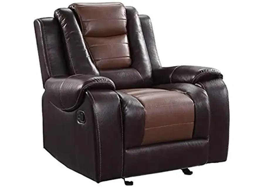 Lexicon Matteo Glider Reclining Chair, Two-Tone Brown-Two-tone Brown
