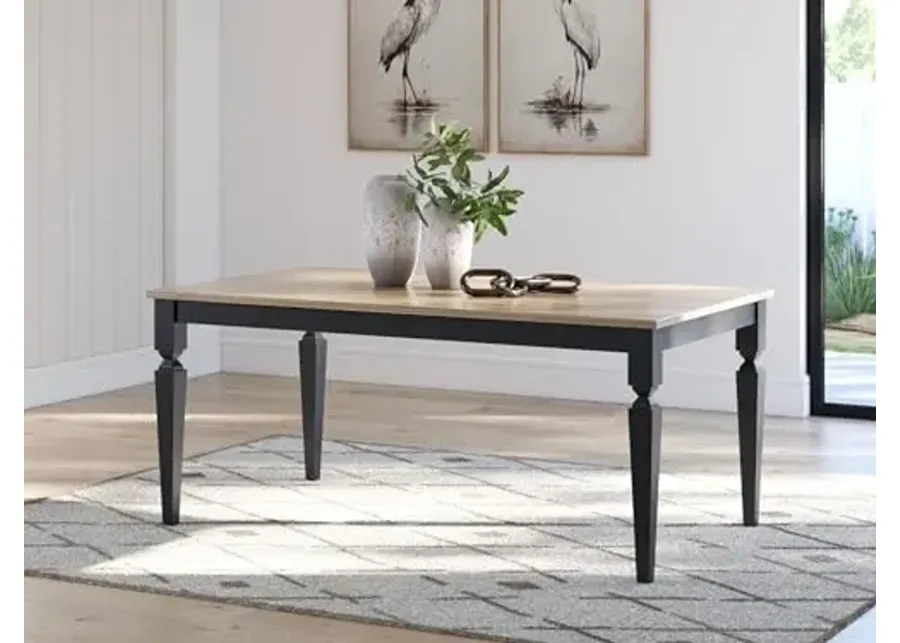 Signature Design by Ashley Mendinfort Casual Mango Wood Dining Table, Light Brown & Black-Light Brown & Black 1 59990-signature-design-by-ashley-mendinfort-casual-mango-wood-dining-table-light-brown-black-light-brown-amp-black-1.webp