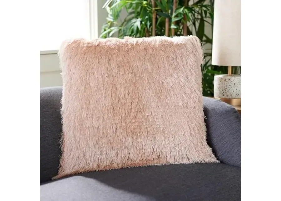 SAFAVIEH Cali Shag Throw Pillow, 12"x22\-Blush