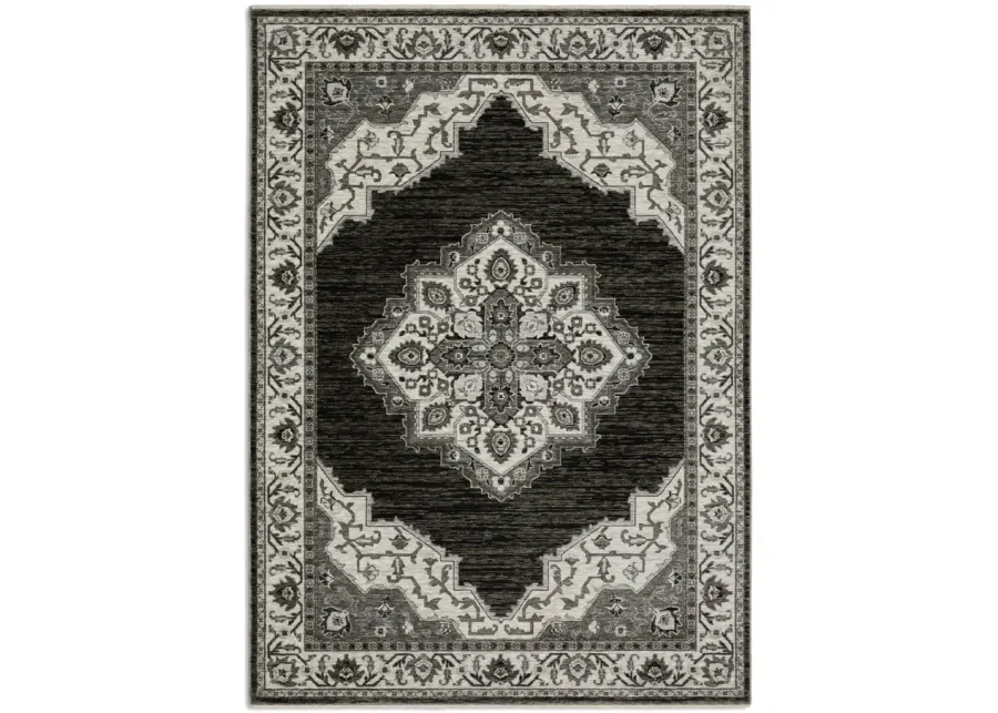 Chamberlain Charcoal Ivory Area Rug - 5 3  X 7 6 
