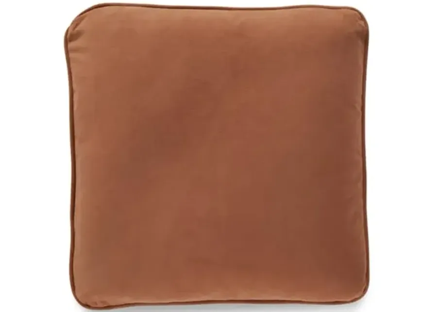 Signature Design by Ashley Caygan Contemporary Square Polyester Pillow with Feather Fill, 20" x 20\-Orange & Red