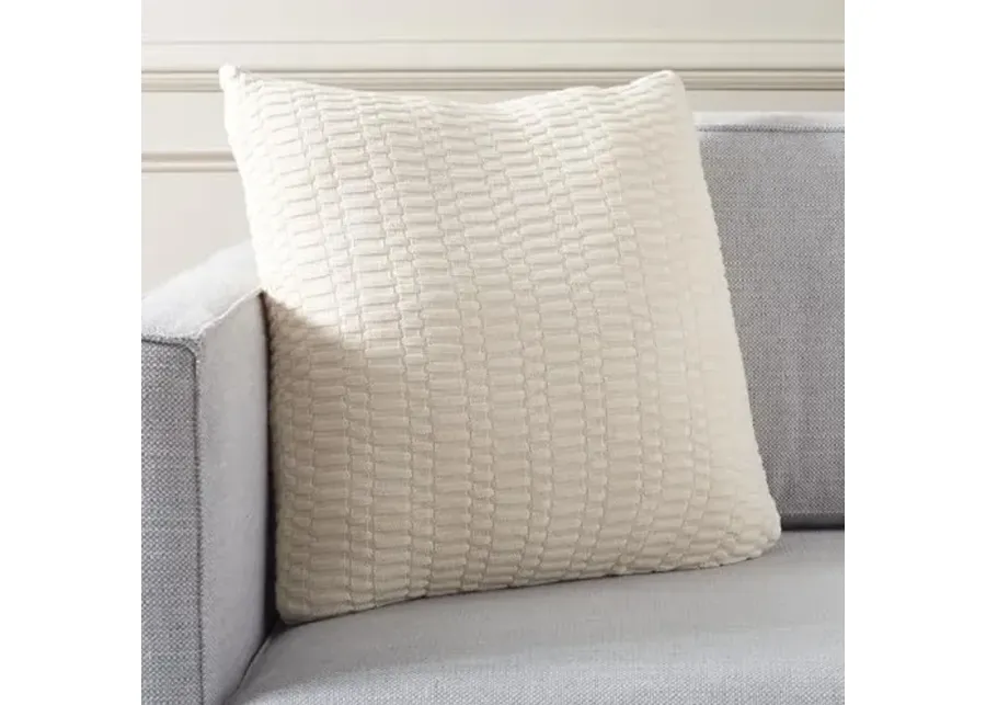 SAFAVIEH MARI 18x18 Pillow, Ivory-Ivory