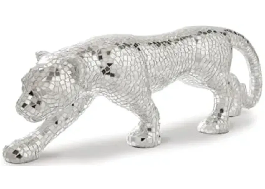 Signature Design by Ashley Drice Mixed Media Lion Sculpture, Silver-Silver