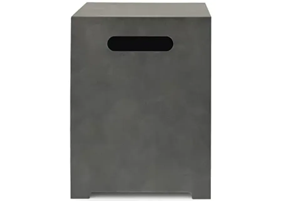 Christopher Knight Home Wellington Outdoor Tank Holder Side Table - Concrete Finish-Concrete Finish