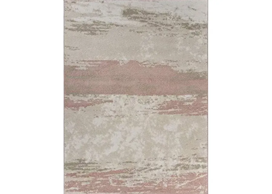 LR Home MEADO81542-IVW Rug, 5'2" x 7'2\-Ivory, Blush