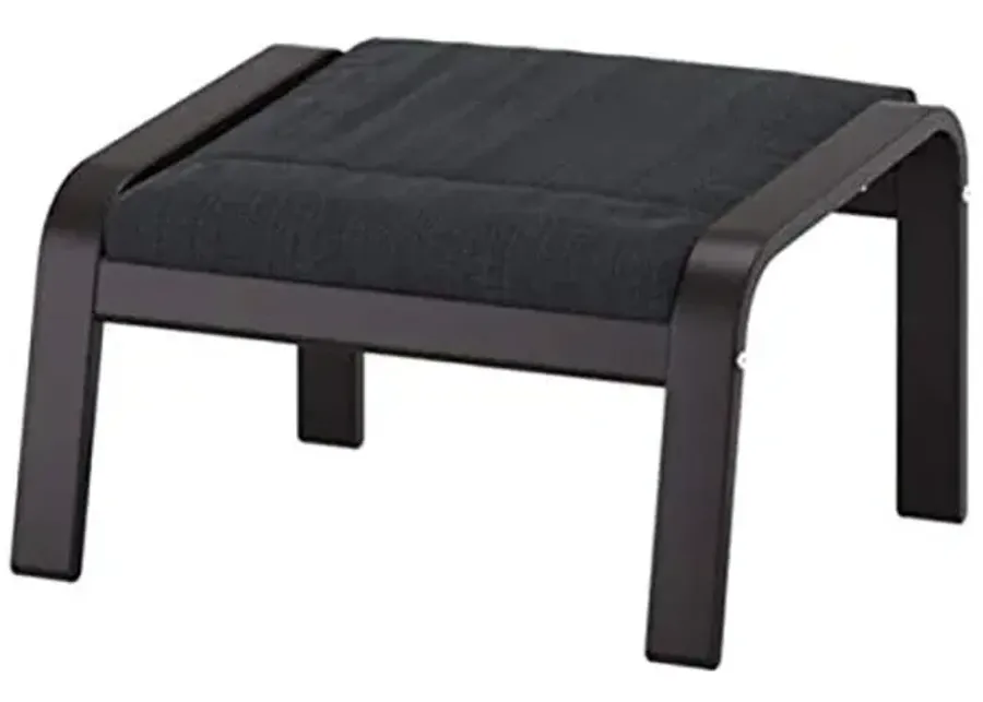IKEA Poang Ottoman Black-Brown Hillared Anthracite 891.978.71-Black