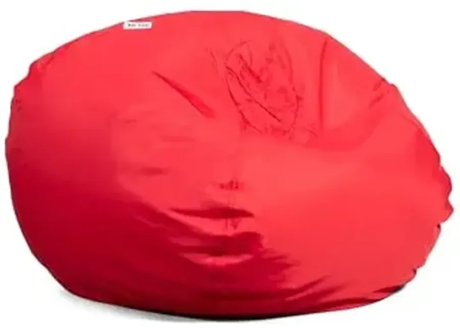 Big Joe Classic Bean Bag Chair, Red Smartmax, Durable Polyester Nylon Blend, 2 feet Round-Red