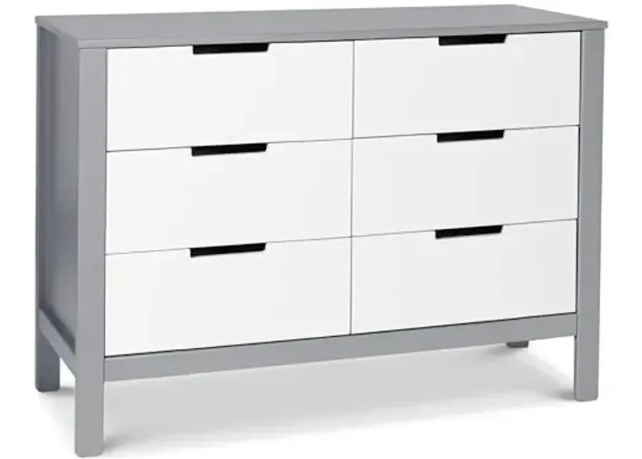 Carter's by DaVinci Colby 6-Drawer Dresser in Grey and White-Gray and White 1 61027-carter-s-by-davinci-colby-6-drawer-dresser-in-grey-and-white-gray-and-white-1.webp