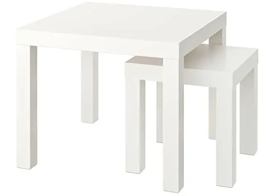 Ikea LACK nest of tables, set of 2, white-White