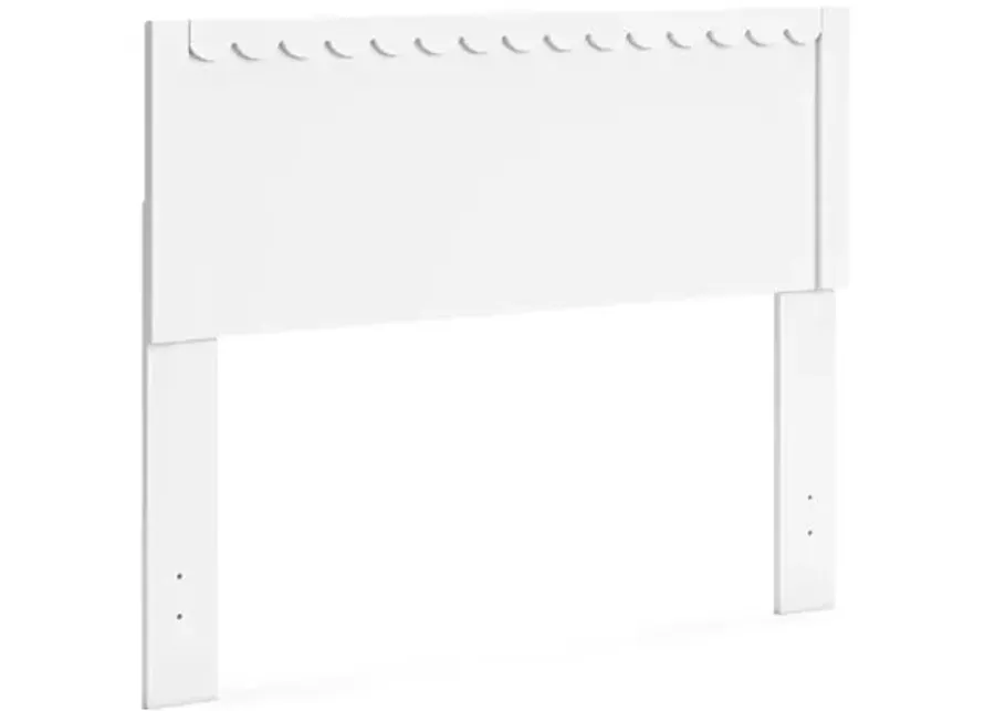 Signature Design by Ashley Hallityn Coastal Panel Headboard, Full, White-56.38