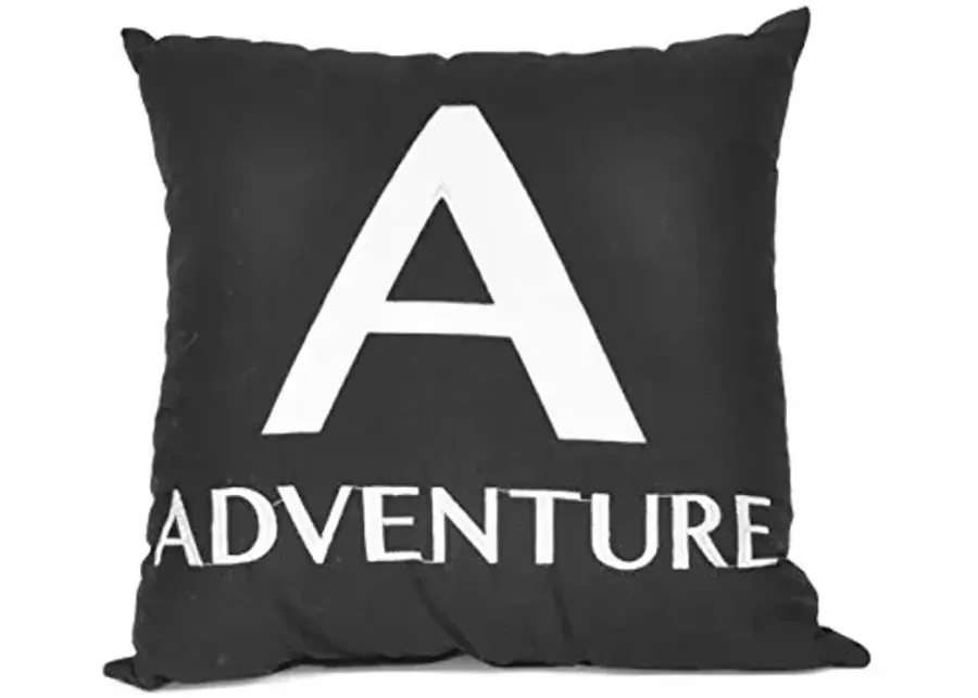 Heritage Kids Adventure Pillow, 14x14, Black-Black