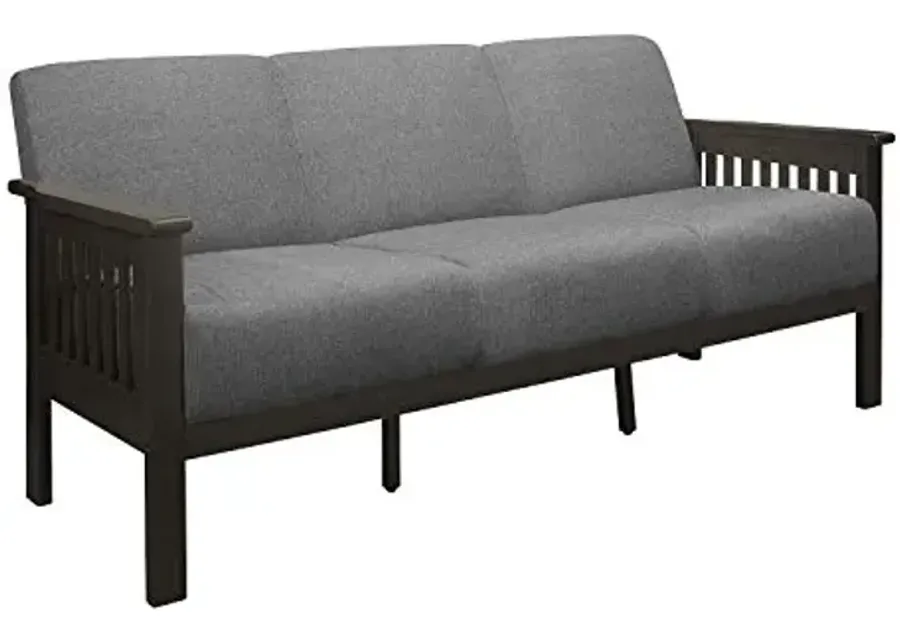 Lexicon Noel 75.5" W Fabric Living Room Sofa Couch, Gray-Grey