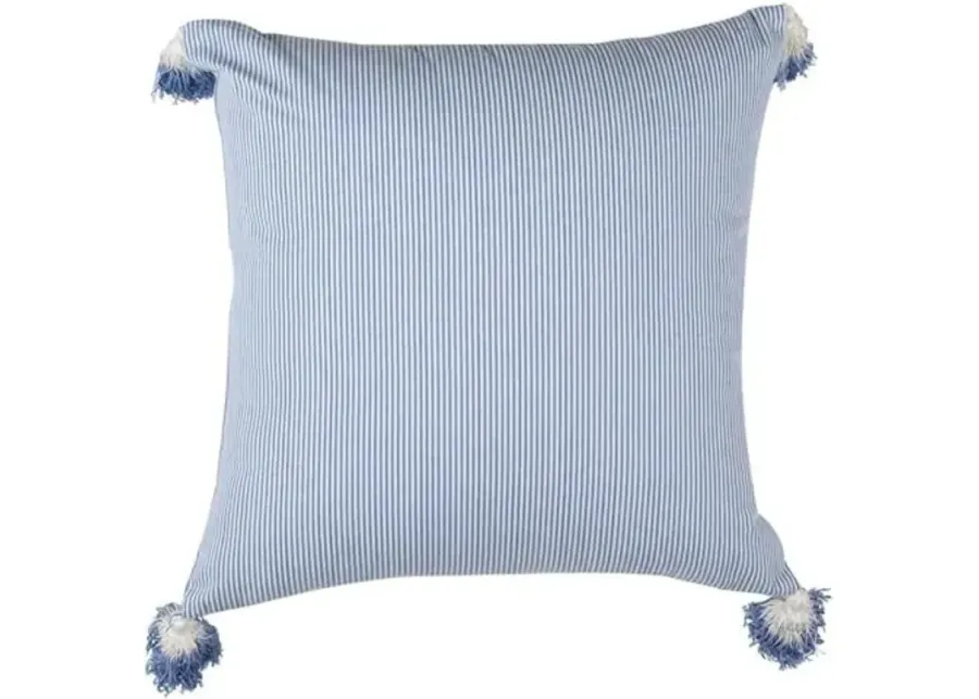 Safavieh Home Collection Sidney Blue and White (16" x 16") Pillow-Blue, White