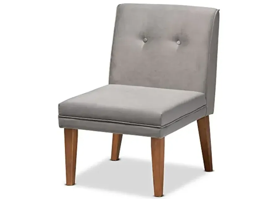 Baxton Studio Stewart Dining Chair Grey Velvet Upholstered and Walnut Brown Finished Wood Dining Chair-Grey, Walnut Brown 1 62044-baxton-studio-stewart-dining-chair-grey-velvet-upholstered-and-walnut-brown-finished-wood-dining-chair-grey-walnut-brown-1.webp