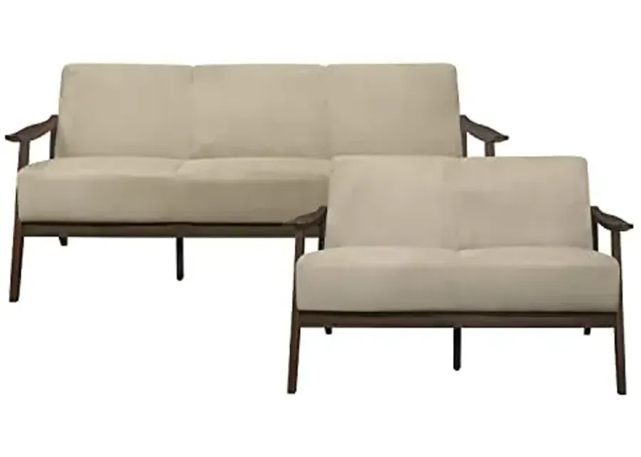 Lexicon Savry 2-Piece Living Room Sofa Set, Light Brown-Light Brown