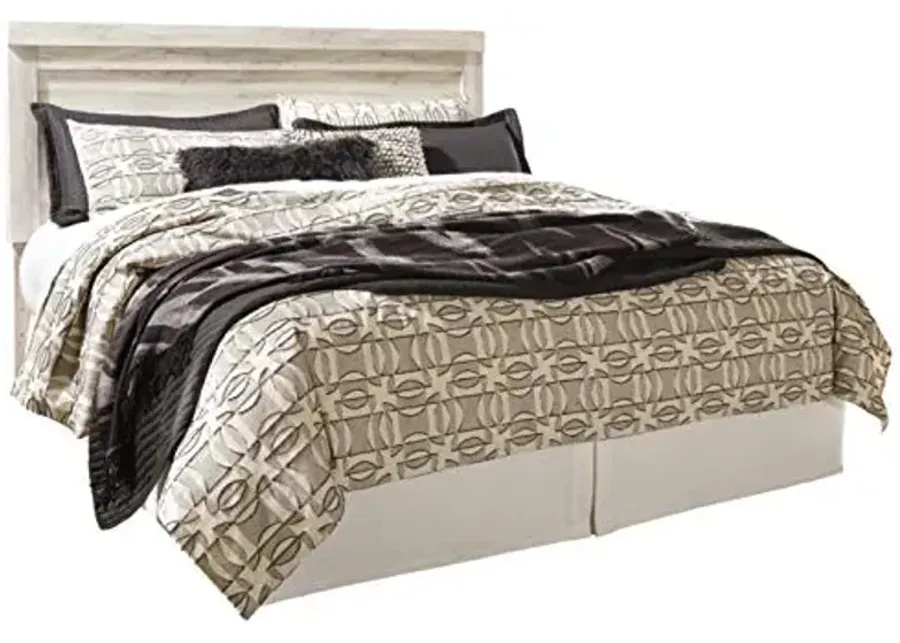Signature Design by Ashley Bellaby Farmhouse Panel Headboard ONLY, King, Whitewash-Whitewash