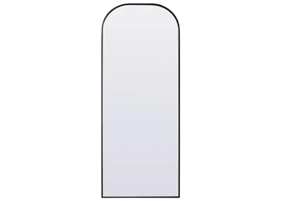 Elegant Lighting Metal Frame Arch Full Length Mirror 28x74 Inch in Black-28