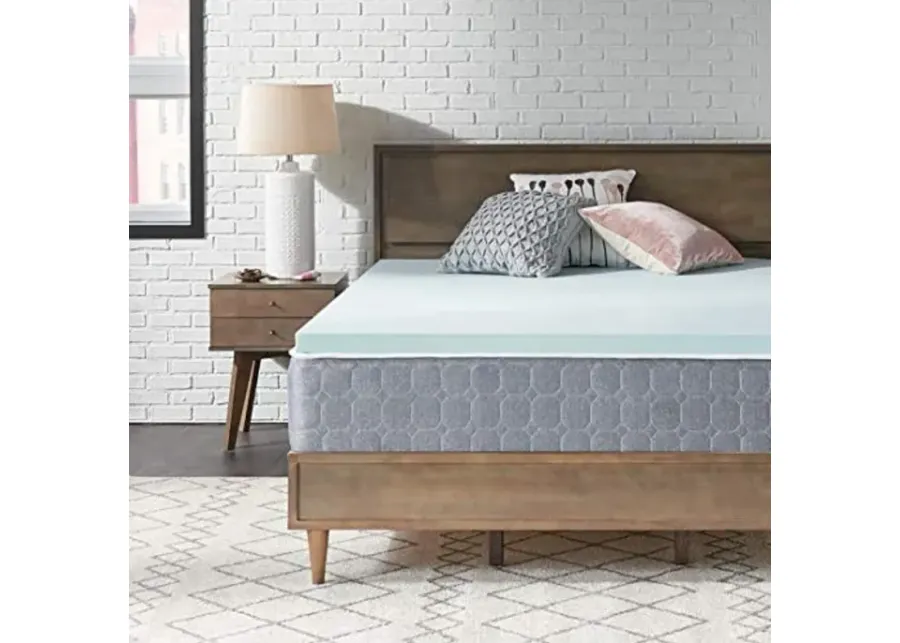 Sealy TrueForm 2" Memory Foam Mattress Topper, King, Blue-Trueform