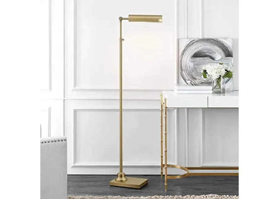 Safavieh Lighting Renla Gold Leaf Adjustable Floor Lamp (LED Bulb Included)-Gold Leaf