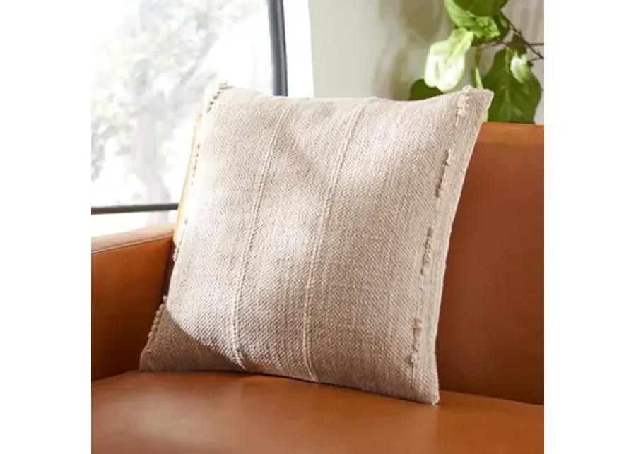 SAFAVIEH Home Collection Nikola Boho Silver 18-inch Decorative Accent Insert Throw Pillow, 1'6" Square, Grey-Grey