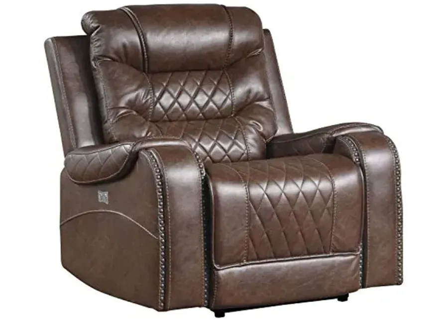 Lexicon Noura Power Reclining Chair, Brown-38