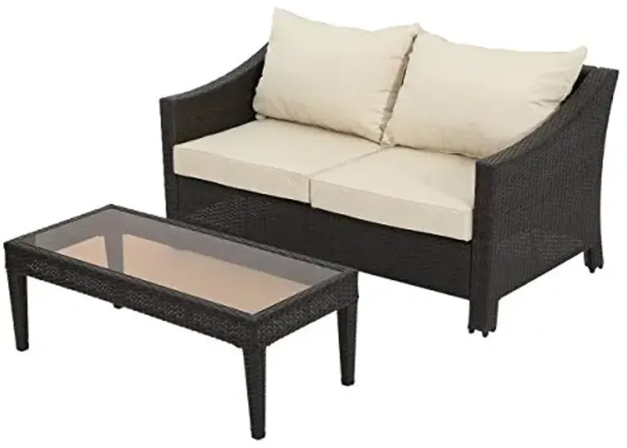 Christopher Knight Home Antibes Outdoor Wicker Loveseat and Table Set with Water Resistant Cushions, 2-Pcs Set, Multibrown / Beige-Multibrown, Beige 1 62837-christopher-knight-home-antibes-outdoor-wicker-loveseat-and-table-set-with-water-resistant-cushions-2-pcs-set-multibrown-beige-multibrown-beige-1.webp