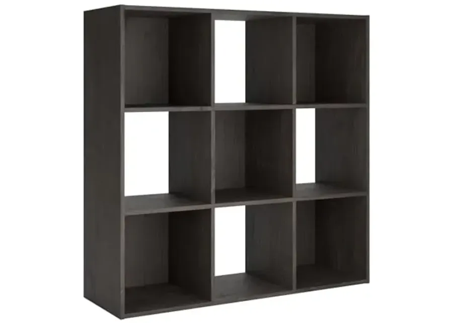 Signature Design by Ashley Piperton 9 Cube Storage Organizer or Bookcase, Charcoal-35.35