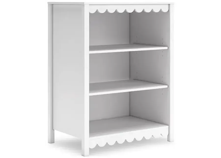 Signature Design by Ashley Hallityn Modern Freestanding 3-Tier Bookcase with 2 Adjustable Shelves, White-White