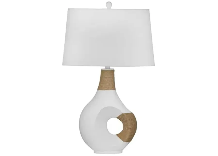 Bassett Mirror Company Nigel Table Lamp - White-White