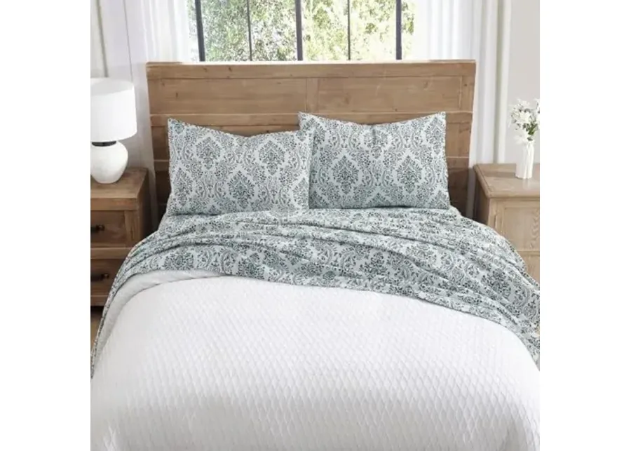 Tahari Home - Full Sheet Set, 4-Piece Cotton Flannel Bedding with Matching Pillowcases, Deep Pockets, Scroll Design, Brushed for Extra Softness, Cozy Home Decor (Damask Green, Full)-Damask Green 1 63171-tahari-home-full-sheet-set-4-piece-cotton-flannel-bedding-with-matching-pillowcases-deep-pockets-scroll-design-brushed-for-extra-softness-cozy-home-decor-damask-green-full-damask-green-1.webp