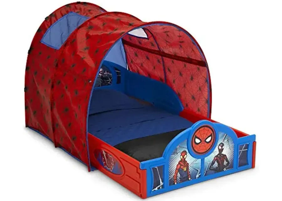 Delta Children Marvel Spider Man Sleep and Play Toddler Bed with Tent-Spider-man