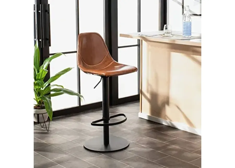 Safavieh Home Collection Sky Cognac Adjustable Swivel Bar Stool-17