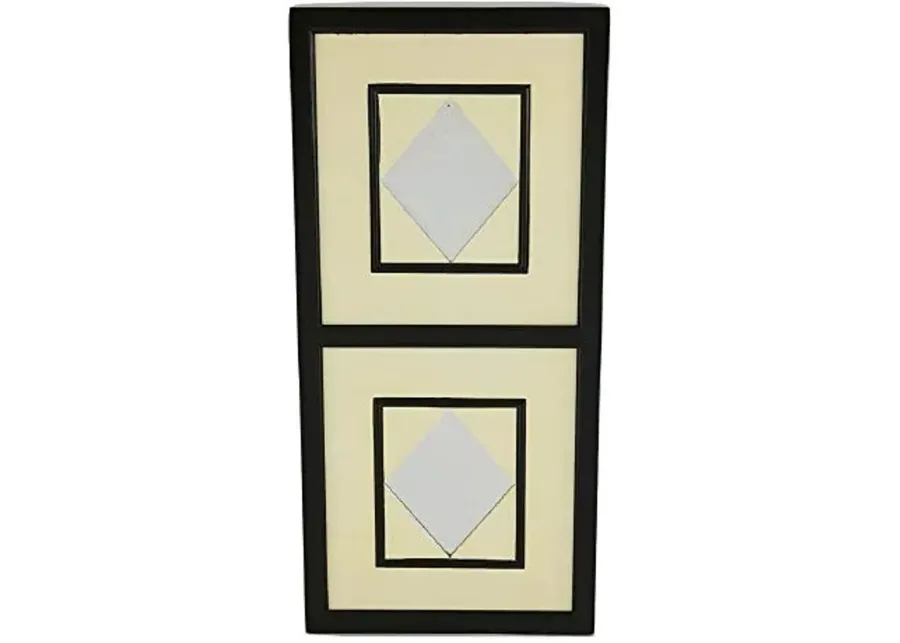 Wayborn Diamond Mirrored Wall Art Panel 351046-Off White