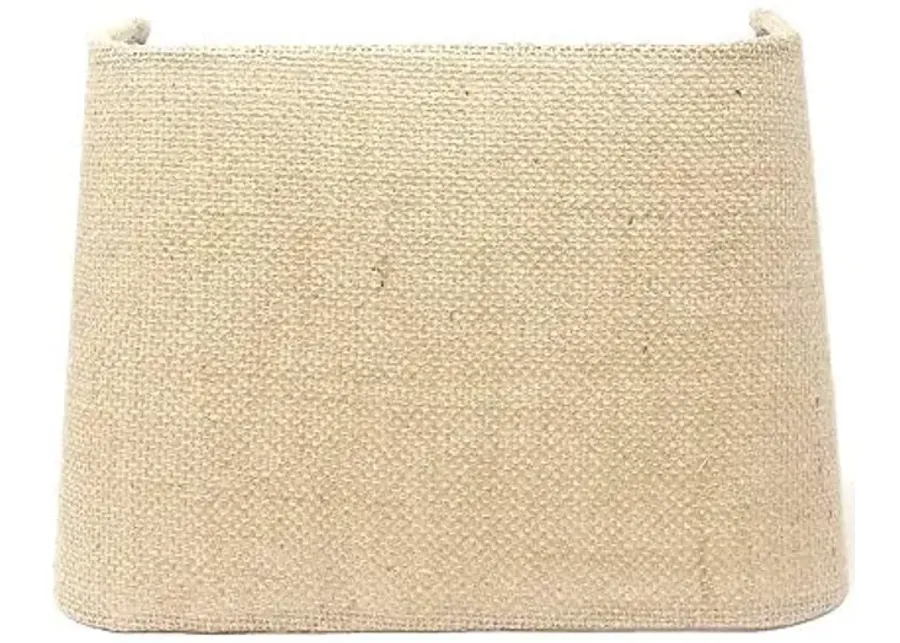 Urbanest Rectangular Half Shade for Wall Sconce, Uno-Fitter, 10-inch Wide, 7-inch Tall, 5-inch Projection, Natural Burlap-Natural Burlap