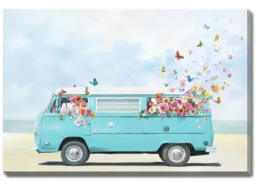 Fluttering Rainbow Canvas Art