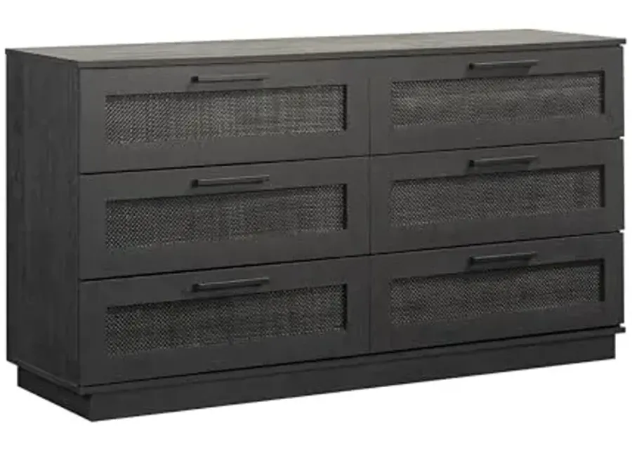Sauder Tiffin Line Dresser, in Raven Oak Finish-Raven Oak Finish