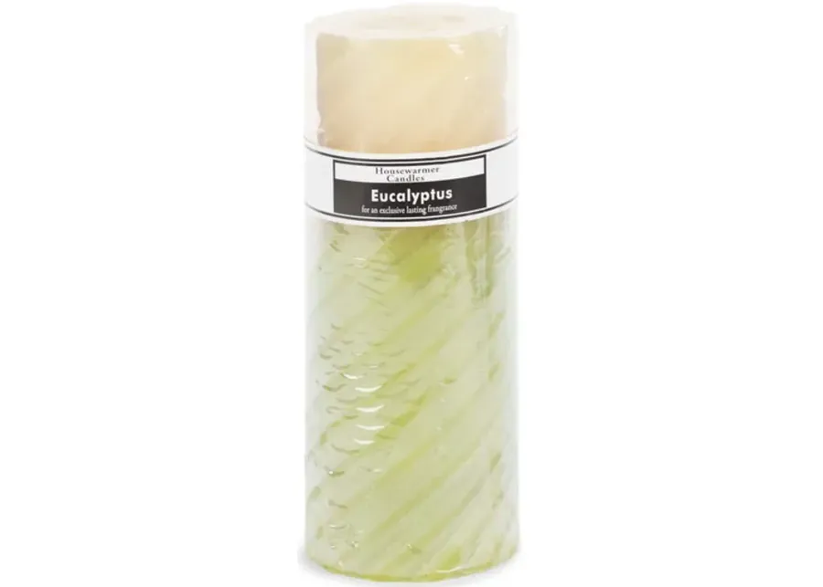 Eucalyptus Pillar Candle - 3  X 8 