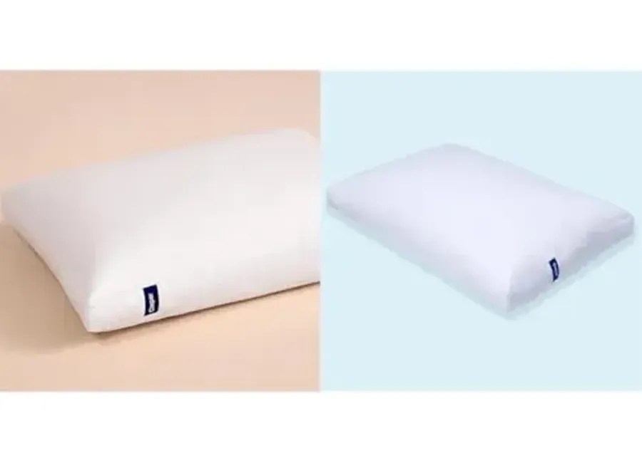 Casper Sleep Down Pillow for Sleeping, King, White & Sleep Essential Pillow for Sleeping, Standard, White