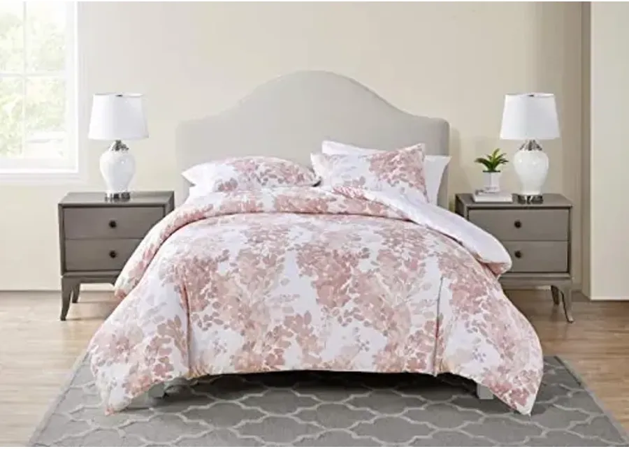 Tahari Home - Full Comforter Set, 3-Piece Bedding with Matching Shams, Floral Room Decor (Sofia Rose, Full/Queen)-Rose
