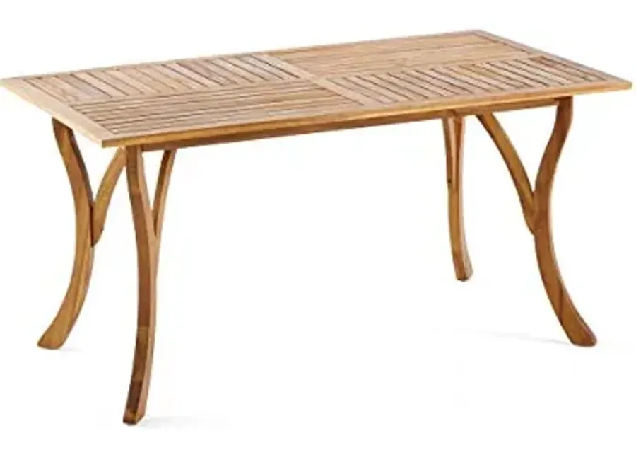 Enjoy outdoor Dining and relaxing with the Christopher Knight Home hermosa Dining Table-Teak Wood