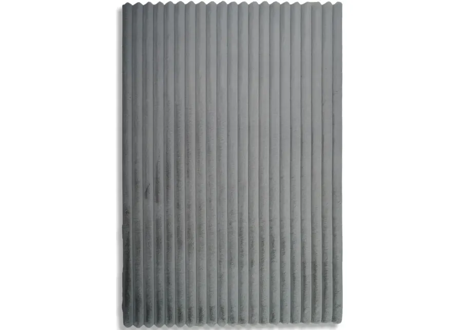 Madrid Corded Shag Silver Area Rug - 5 0  X 7 0 