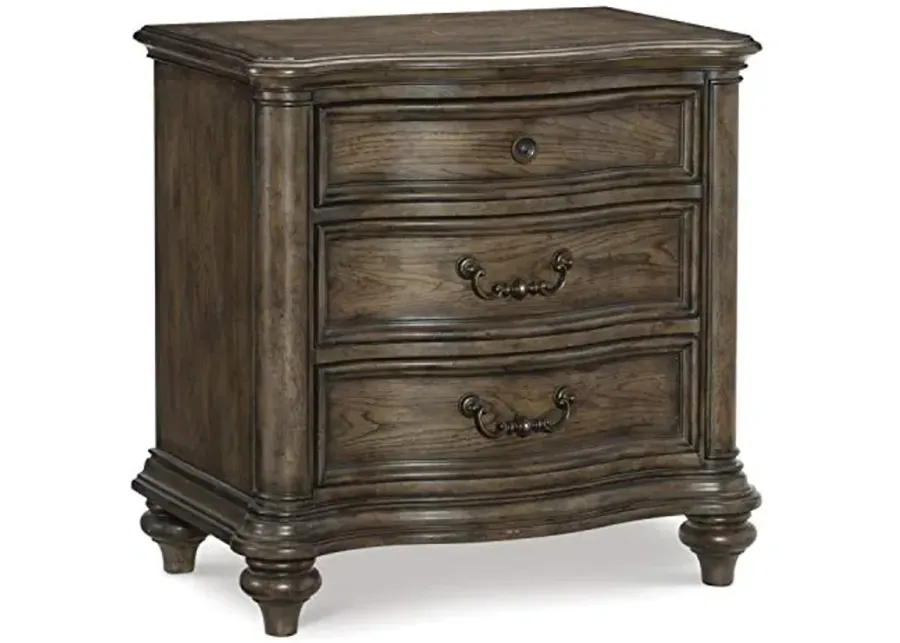 Lexicon Valtellina Nightstand, Brown Oak-18.5