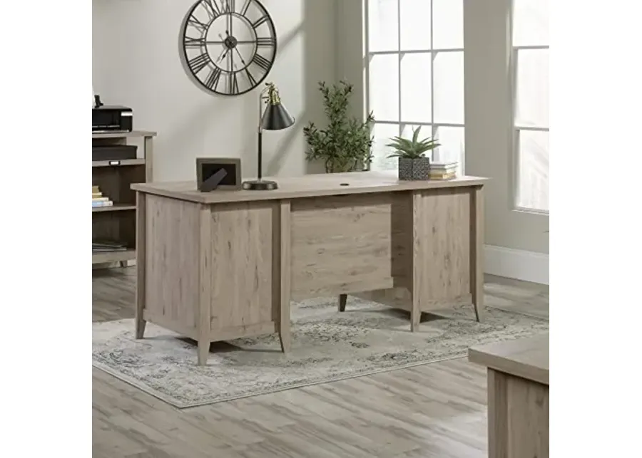 Sauderåº Summit Station 66"W Executive Computer Desk, Laurel Oak-Laurel Oak