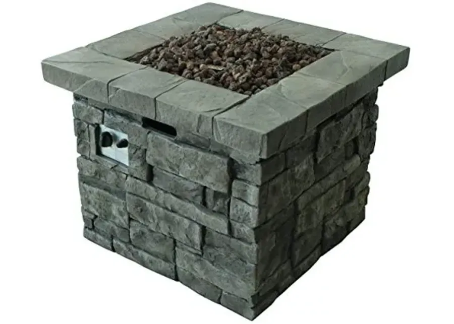 Christopher Knight Home Angeles Outdoor Square Fire Pit - 40,000 BTU, Grey-30